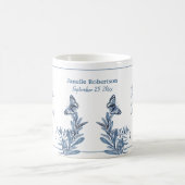 Mug Cinquante Fabuleuse aquarelle bleu floral 50 Anniv (Centre)