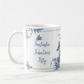 Mug Cinquante Fabuleuse aquarelle bleu floral 50 Anniv (Gauche)