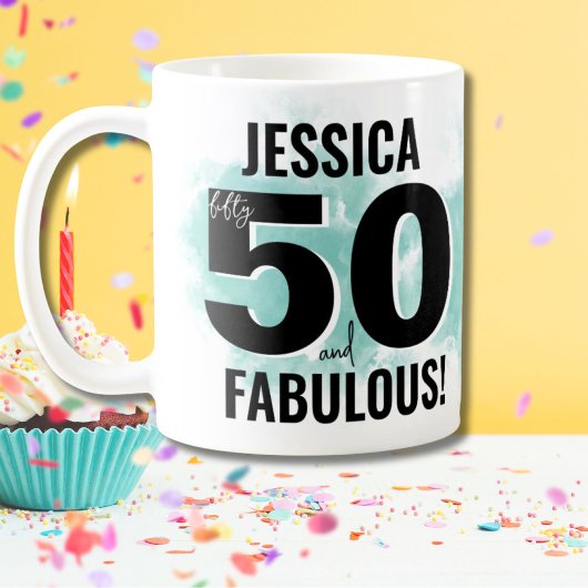 Mug Cinquante fabuleux 50e anniversaire moderne