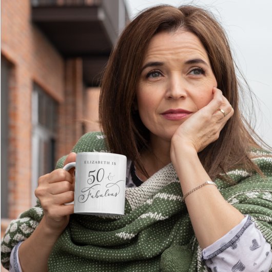 Mug Cinquante fabuleux 50e anniversaire personnalisé