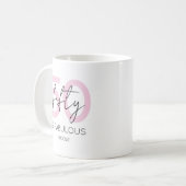 Mug Cinquante roses et fabuleuse fête moderne 50e anni (Devant gauche)