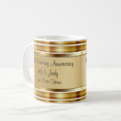 Mug Cinquantième anniversaire de mariage chic (Devant gauche)