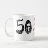 Mug cinquantième Cadeau Goth drôle de bâillon (Gauche)