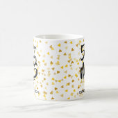 Mug Cinquantième confettis de coeurs d'or (Centre)