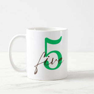 Mug Cinquième anniversaire avec personnalisation