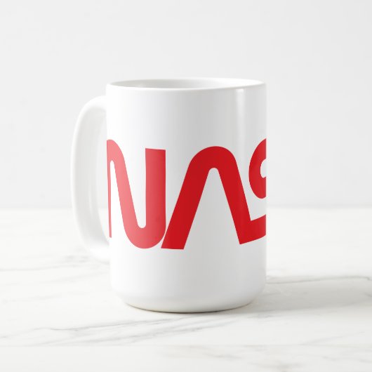 Mug Circa Iconique de la NASA (blanc fusées) (Devant gauche)