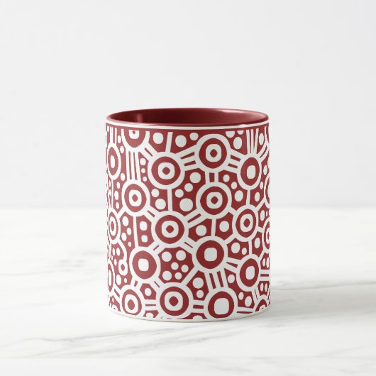 Mug Circuit Alien - Blanc sur Maroon (Centre)