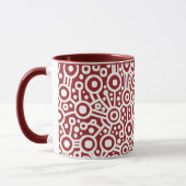 Mug Circuit Alien - Blanc sur Maroon (Gauche)