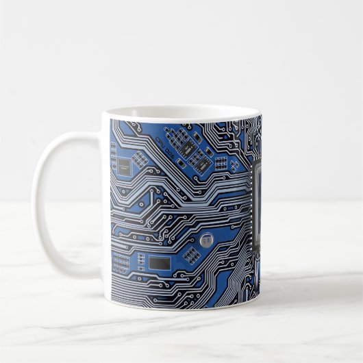 Mug Circuit électronique de schéma de carte mère détai (Gauche)