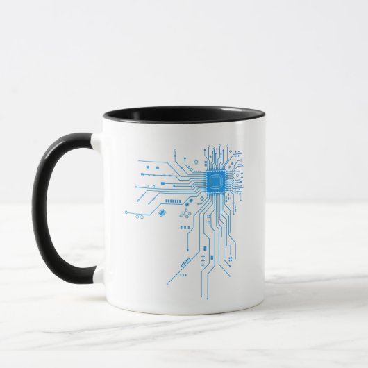 Mug Circuit imprimé d'ordinateur d'électronique amusan (Gauche)