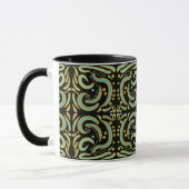 Mug Circular, Linear And Tapered Shapes Abstract Art (Gauche)