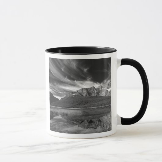 Mug Cirrus nuages au-dessus du lac Waterfowl, Banff (Droite)