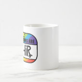 Mug Cis Trans Nom Non binaire Balise Pronouns Ze Hir (Centre)