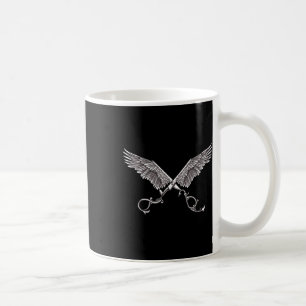 Mug Ciseaux cool Liste De Cheveux Avec Ailes Tatouage