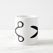 Mug ciseaux de coiffeur noir (Centre)
