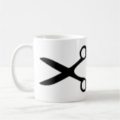 Mug ciseaux de coiffeur noir (Gauche)