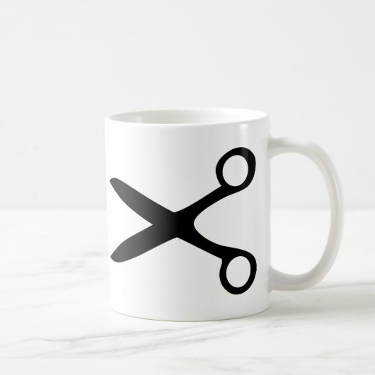 Mug ciseaux de coiffeur noir (Droite)