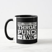 Mug Ciseaux de papier de roche Throat Punch Je gagne u (Gauche)