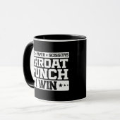 Mug Ciseaux de papier de roche Throat Punch Je gagne u (Devant gauche)