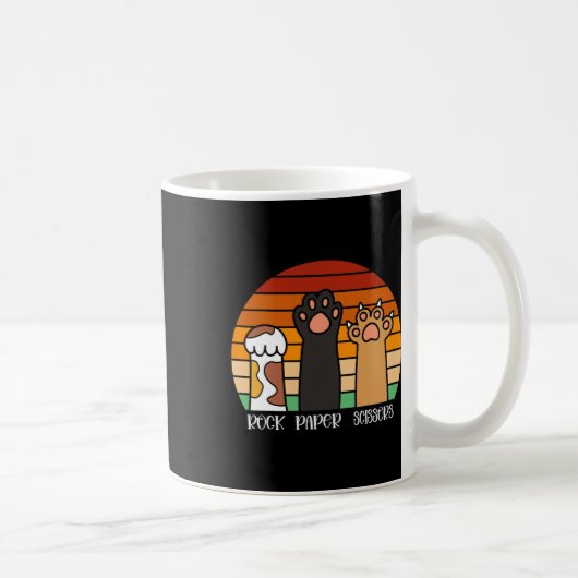 Mug Ciseaux de papier roche jeu Kitten Lover animaux p (Droite)