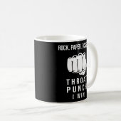 Mug Ciseaux de papier roche Throat Punch Je gagne (Devant droit)