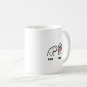 Mug Ciseaux de papier rocheux Pâtes de chat Noël Amour (Devant droit)