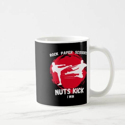 Mug Ciseaux de papier rock noix coup de pied Win Funny (Droite)