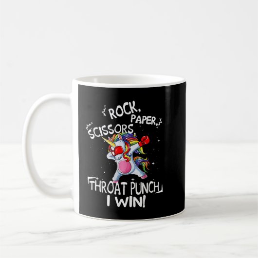 Mug Ciseaux de papier rock Throat Punch Je gagne Unico (Gauche)