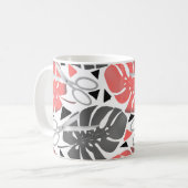 Mug ciseaux feuilles de monstera impression tropicale (Devant gauche)
