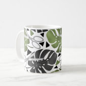Mug ciseaux feuilles de monstera impression tropicale  (Devant gauche)