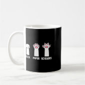Mug Ciseaux Papier Rocher Pâtes de chat Jeu mignonne P (Gauche)