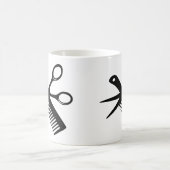 Mug ciseaux peints de coiffure noire (Centre)