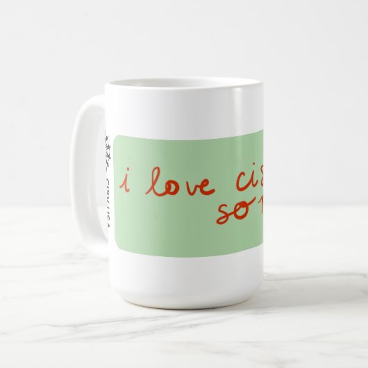 Mug CISV Austin "J'aime CISV tellement." (Devant gauche)