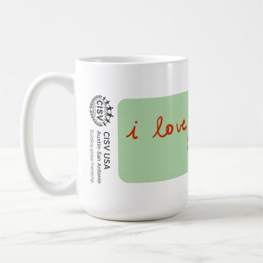Mug CISV Austin "J'aime CISV tellement." (Gauche)
