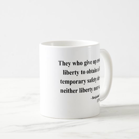 Mug Citation 1a de Ben Franklin (Devant droit)