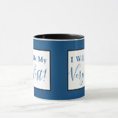 Mug Citation Affirmation Moderne Simple Cute Bleu Noir (Centre)