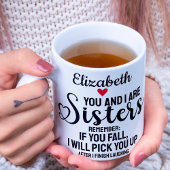 Mug Citation Amoureux Drôle Si Vous Tombez Nom Du Coeu