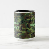 Mug Citation amusante Camouflage vert militaire (Centre)