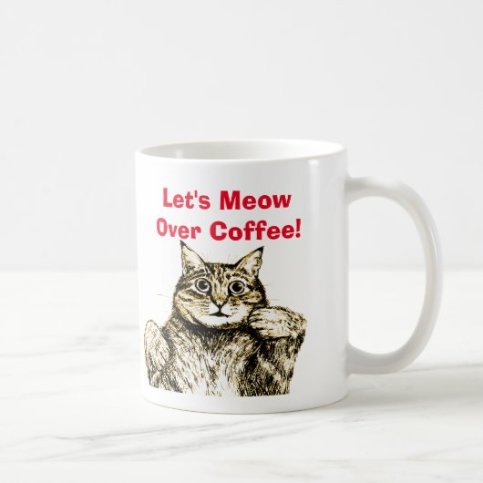 Mug Citation amusante de chat Meow (Droite)