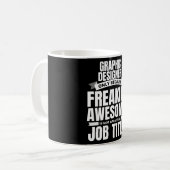 Mug Citation amusante de Freakin' génial graphiste (Devant gauche)