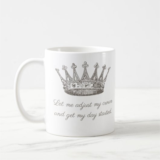 Mug Citation amusante de la Couronne princière (Gauche)