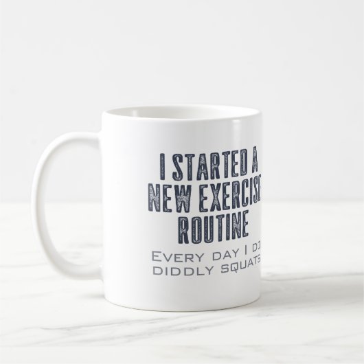 Mug Citation amusante de l'exercice (Gauche)