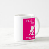Mug Citation amusante de "Mute Yourself" en rose (Devant droit)