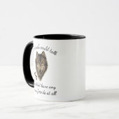 Mug Citation amusante des amis animaux inspirés Wolf (Devant gauche)