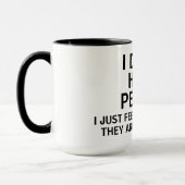 Mug Citation amusante d'introduction pour les gens (Gauche)