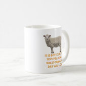 Mug Citation amusante du mouton et du lion (Devant droit)