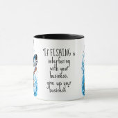 Mug Citation amusante du poisson pêché (Centre)