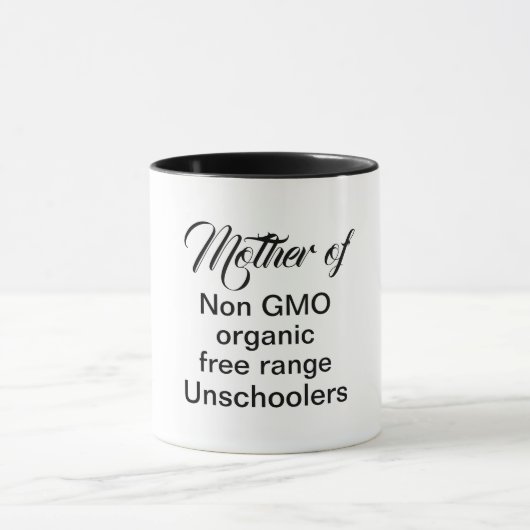 Mug Citation amusante d'une mère qui n'est pas scolari (Centre)