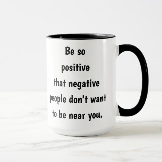 Mug Citation amusante inspirante positive (Droite)