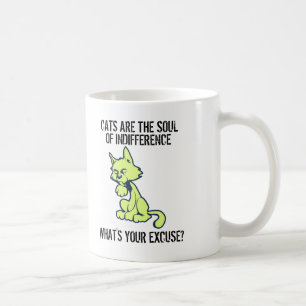Mug Citation amusante Les chats sont l'âme de l'indiff